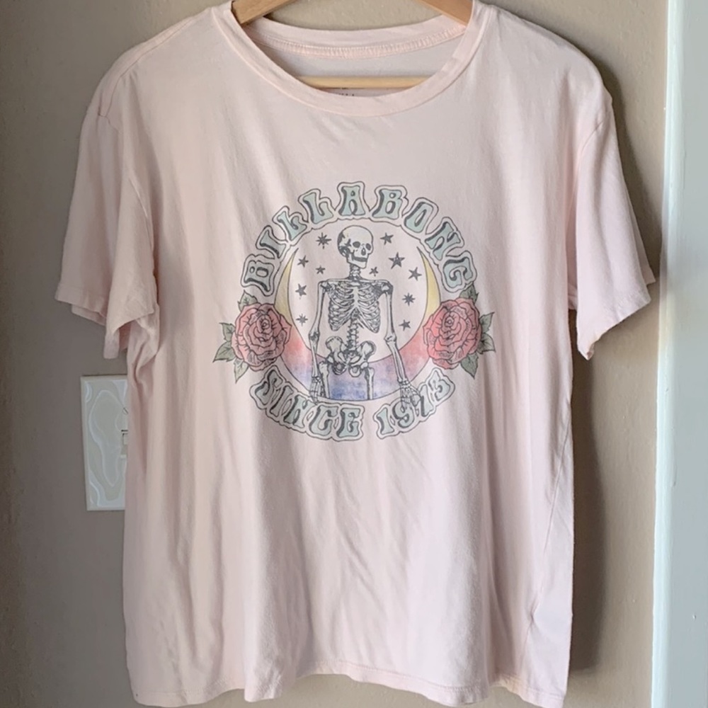 Billabong Pink Skeleton Shirt